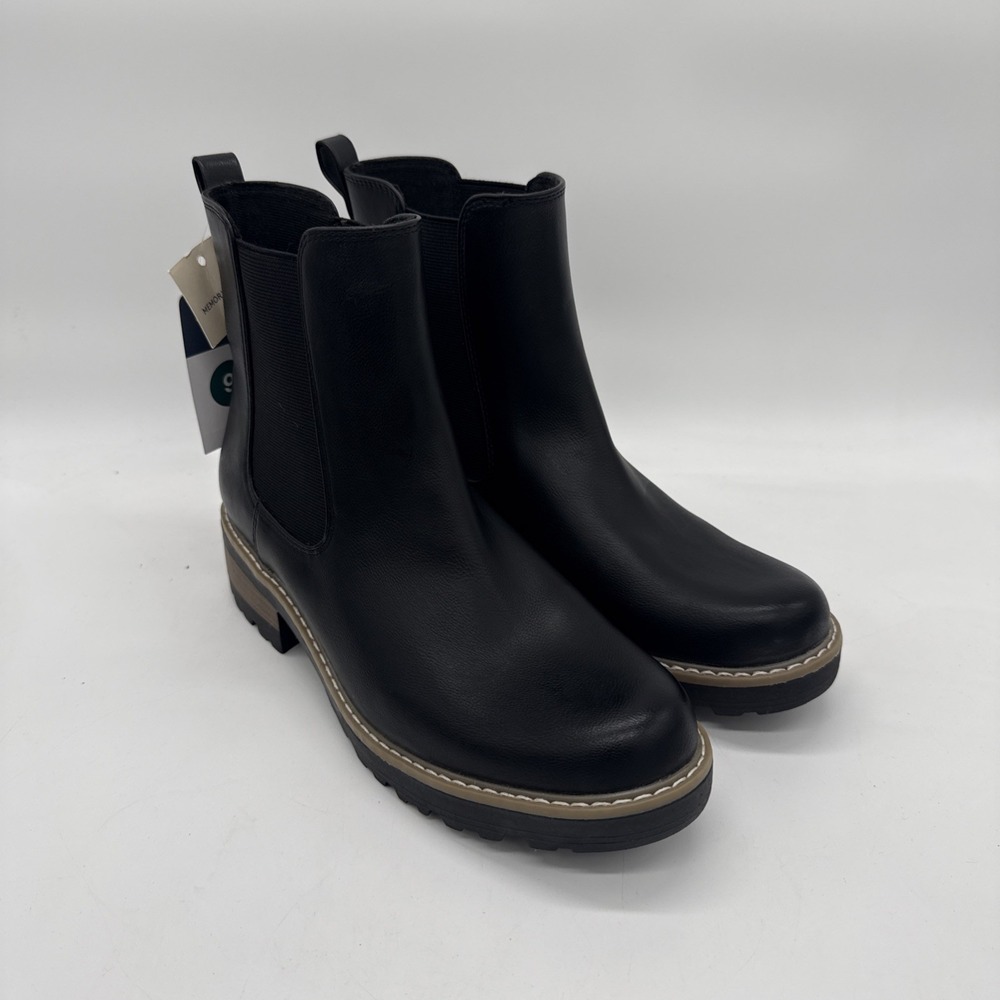 Universal Thread Celina Black Chelsea Lug Sole Ankle Boots Womens 9W New